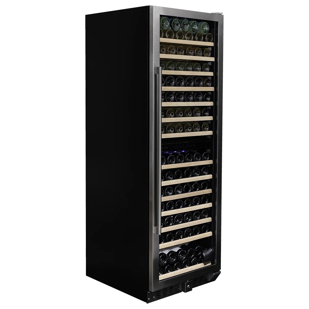 Vitrină de vin independentă sau încorporabilă Dunavox DX-166.428DCK Grande, 2 zone, 166 sticle, 177 cm, clasa G, culoare RAL personalizabilă [8]