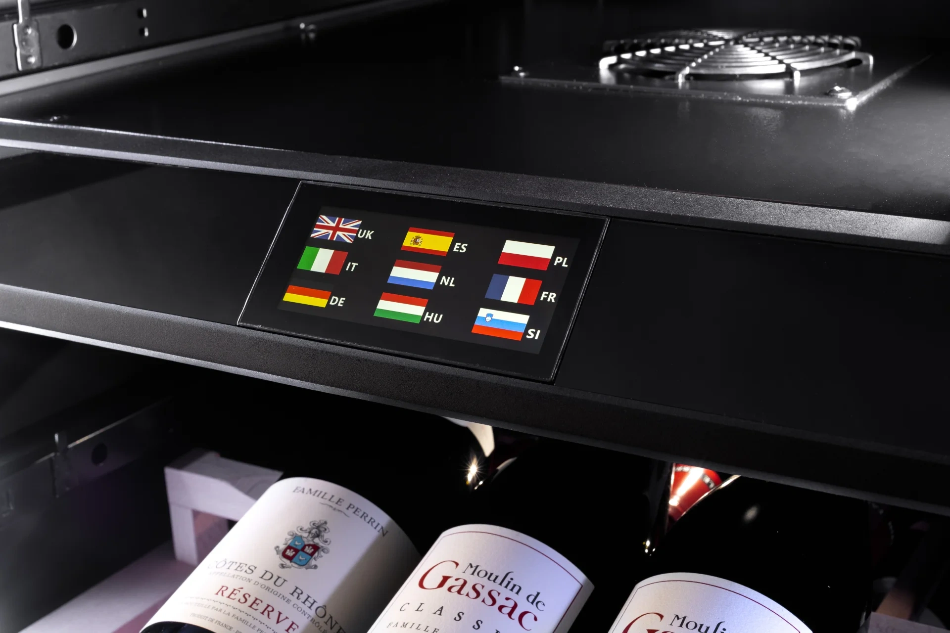 Vitrină de vin independentă sau încorporabilă Dunavox DX-166.428DCK Grande, 2 zone, 166 sticle, 177 cm, clasa G, culoare RAL personalizabilă [4]