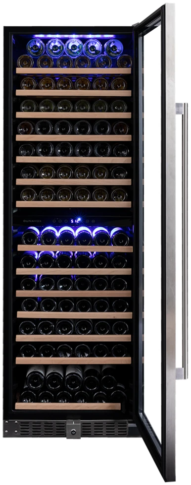 Vitrină de vin independentă sau încorporabilă Dunavox DX-166.428SDSK Grande, 2 zone, 166 sticle, 177 cm, clasa G [4]