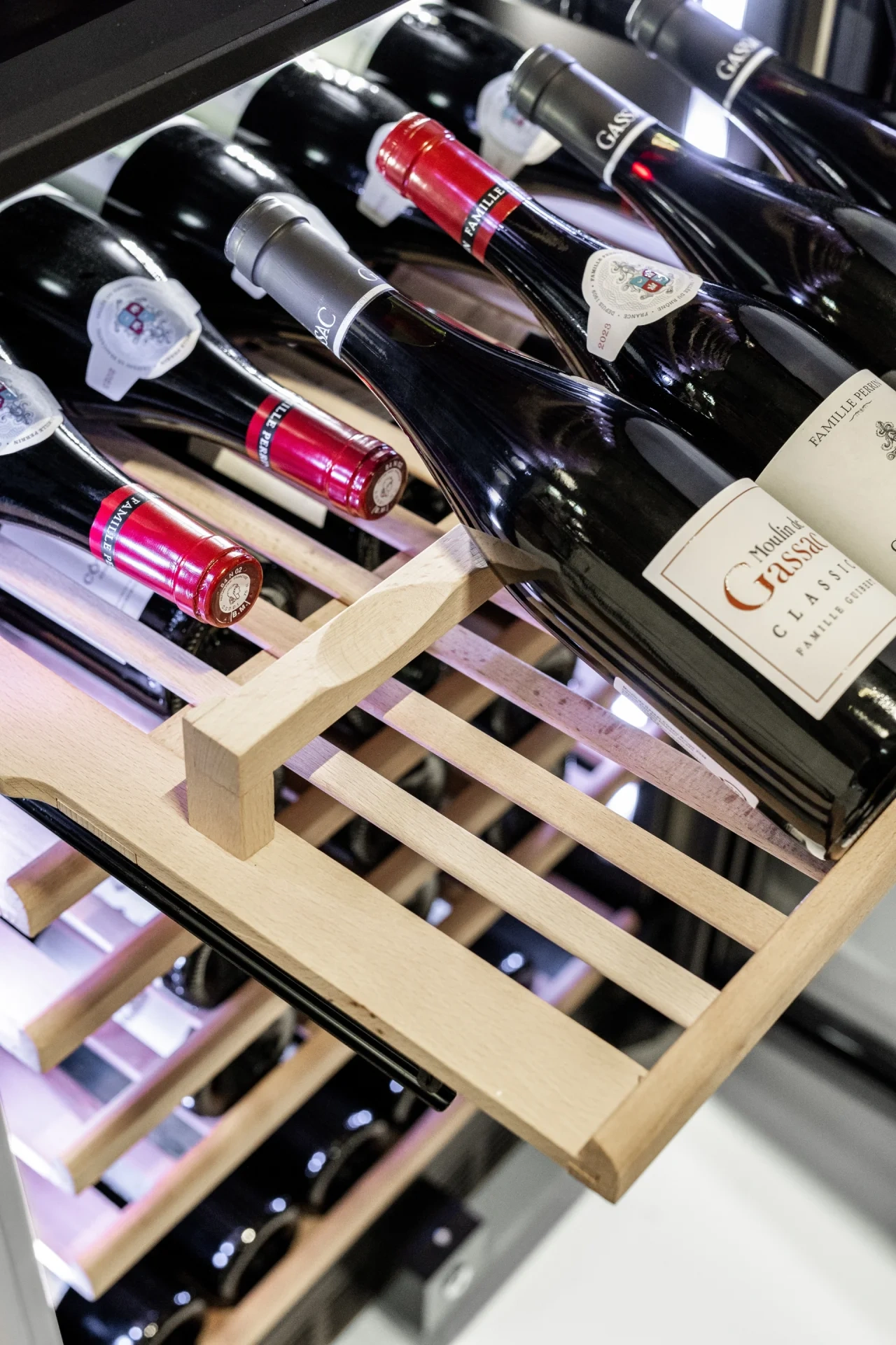 Vitrină de vin independentă sau încorporabilă Dunavox DX-181.490DCK Grande, 2 zone, 181 sticle, 183,5 cm, clasa G, culoare RAL personalizabilă [7]