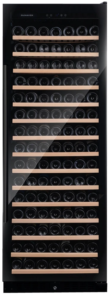 Vitrină de vin independentă sau încorporabilă Dunavox DX-194.490BK Grande, 1 zonă, 183 sticle, 183,5 cm, clasa G, negru [2]
