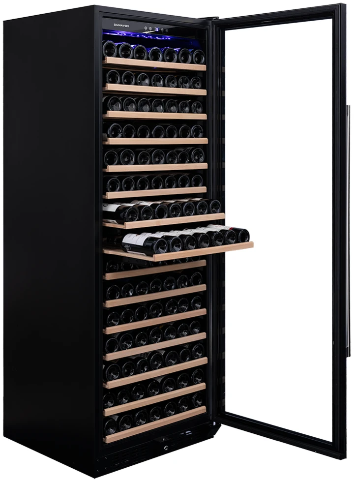 Vitrină de vin independentă sau încorporabilă Dunavox DX-194.490BK Grande, 1 zonă, 183 sticle, 183,5 cm, clasa G, negru [3]