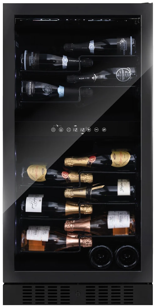 Vitrină de vin independentă sau încorporabilă Dunavox DX-58.258DB Sera, 2 zone, 58 sticle, 121,5 cm, clasa G, negru [2]