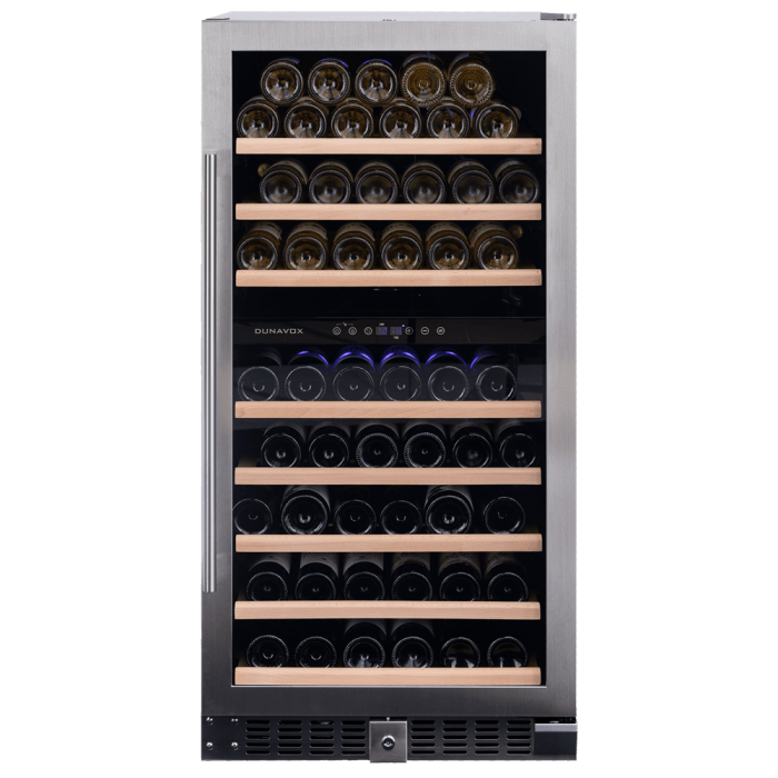 Vitrină de vin independentă sau încorporabilă Dunavox DX-94.270SDSK Grande, 2 zone, 94 sticle, 121,5 cm, clasa G [2]