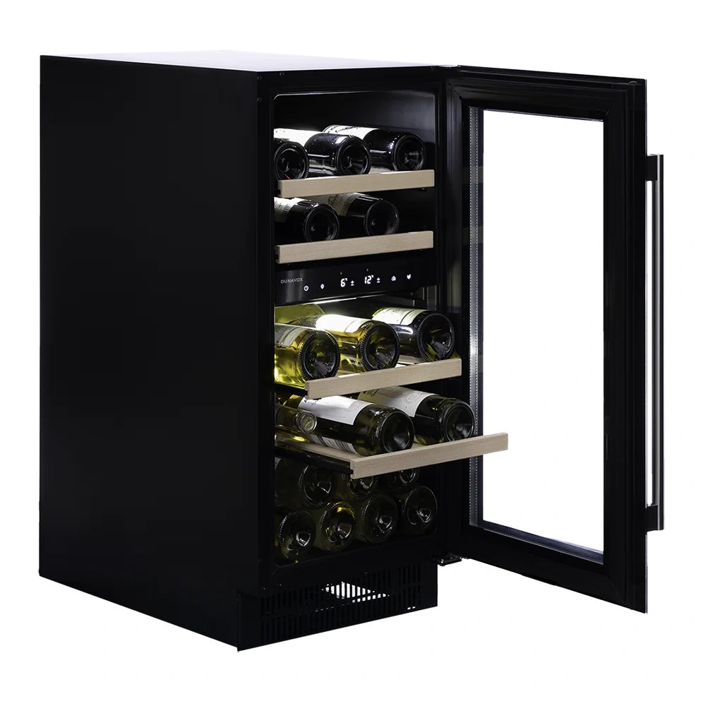 Vitrină de vin sub blat sau independentă Dunavox DAUF-32.78DC Flow, 2 zone, 32 sticle, 82 cm, clasa G, culoare RAL personalizabilă [2]