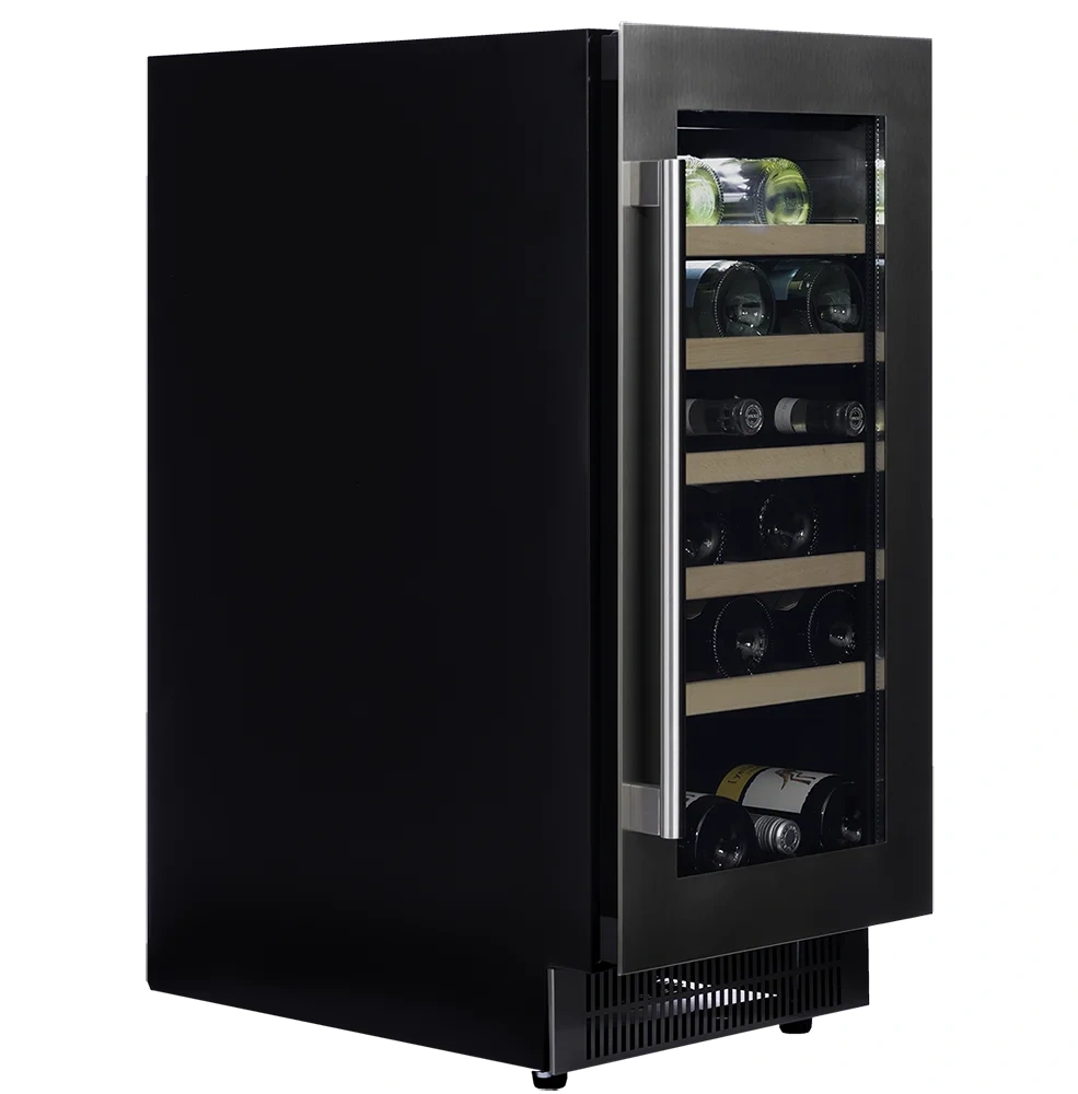 Vitrină de vin sub blat sau independentă Dunavox DAUF-32.83MB Flow, 1 zonă, 32 sticle, 82 cm, clasa F, negru mat [7]