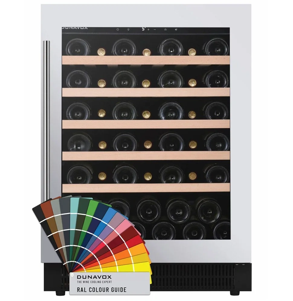 Vitrină de vin sub blat sau independentă Dunavox DAUF-46.138C Flow, 1 zonă, 46 sticle, 82 cm, clasa G, culoare RAL personalizabilă [8]