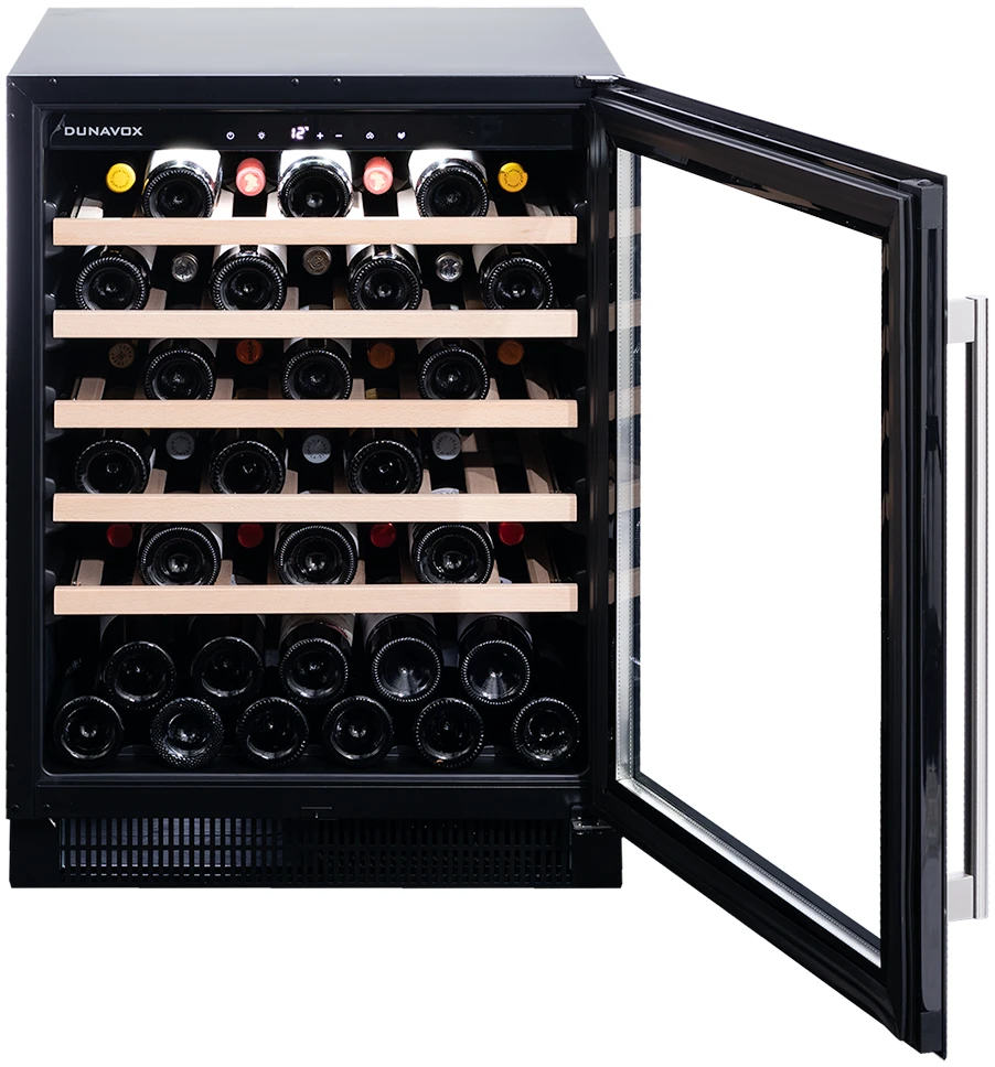 Vitrină de vin sub blat sau independentă Dunavox DAUF-46.138SS Flow, 1 zonă, 46 sticle, 82 cm, clasa G, inox [3]