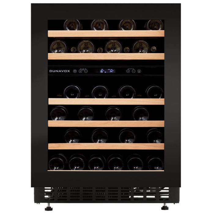 Vitrină de vin sub blat sau independentă Dunavox DAUF-46.145DBH Flow, 2 zone, 46 sticle, 82 cm, clasa G, negru [2]