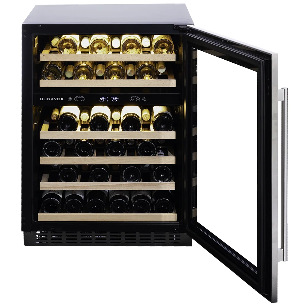 Vitrină de vin sub blat sau independentă Dunavox DAUF-46.145DC Flow, 2 zone, 46 sticle, 82 cm, clasa G, culoare RAL personalizabilă [6]