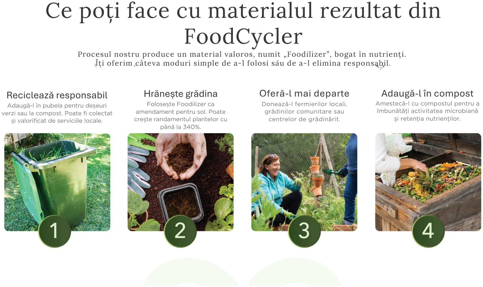 Aparat de reciclare a resturilor alimentare FoodCycler Eco 3, fără miros, 3,5 l, ciclu 4-9 ore, alb [3]