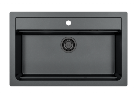 Produse Alveus - Chiuveta compozit Atrox 40 negru Black Edition