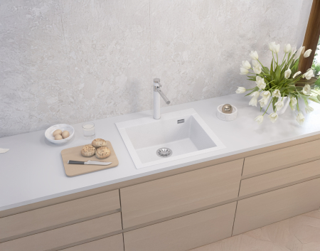 Chiuveta compozit PURE-G 30 alb [4]