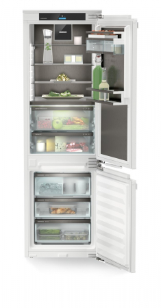 Combine frigorifice incorporabile - Combina frigorifica incorporabila Liebherr ICBNbsci 5173 Peak, NoFrost cu BioFresh Professional si HydroBreeze, 56 cm, 246 l, SmartDeviceBox, IceMaker, Interior BlackSteel, Clasa C