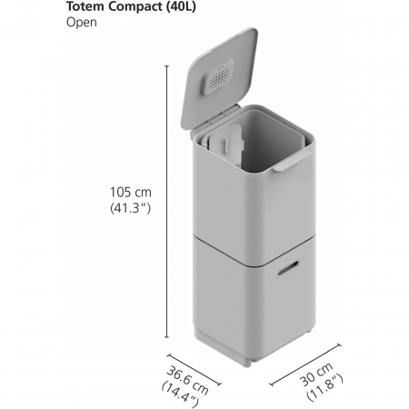 Cos Gunoi Colectare Selectiva 40L Inox - Joseph&Joseph [7]