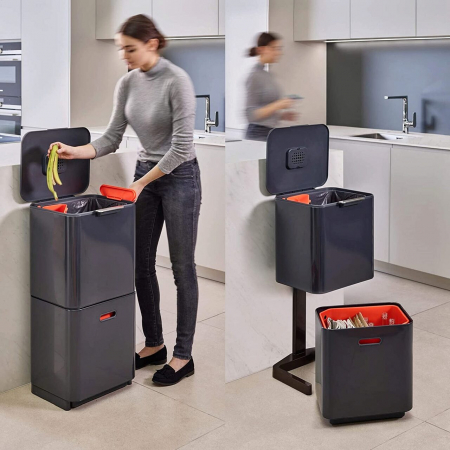 Cos de gunoi - Cos Gunoi Colectare Selectiva 60L Grafit - Joseph&Joseph