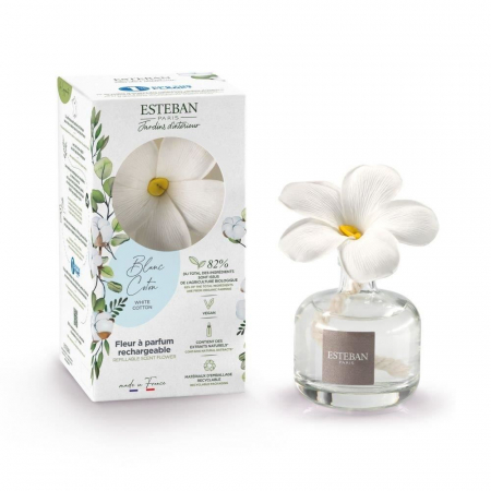 Difuzoare Parfumate - Difuzor Parfum Floare White Cotton 75ml - Esteban Paris