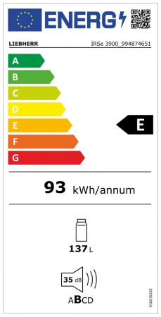 Frigider integrabil Liebherr cu EasyFresh IRSe 3900 Pure [1]
