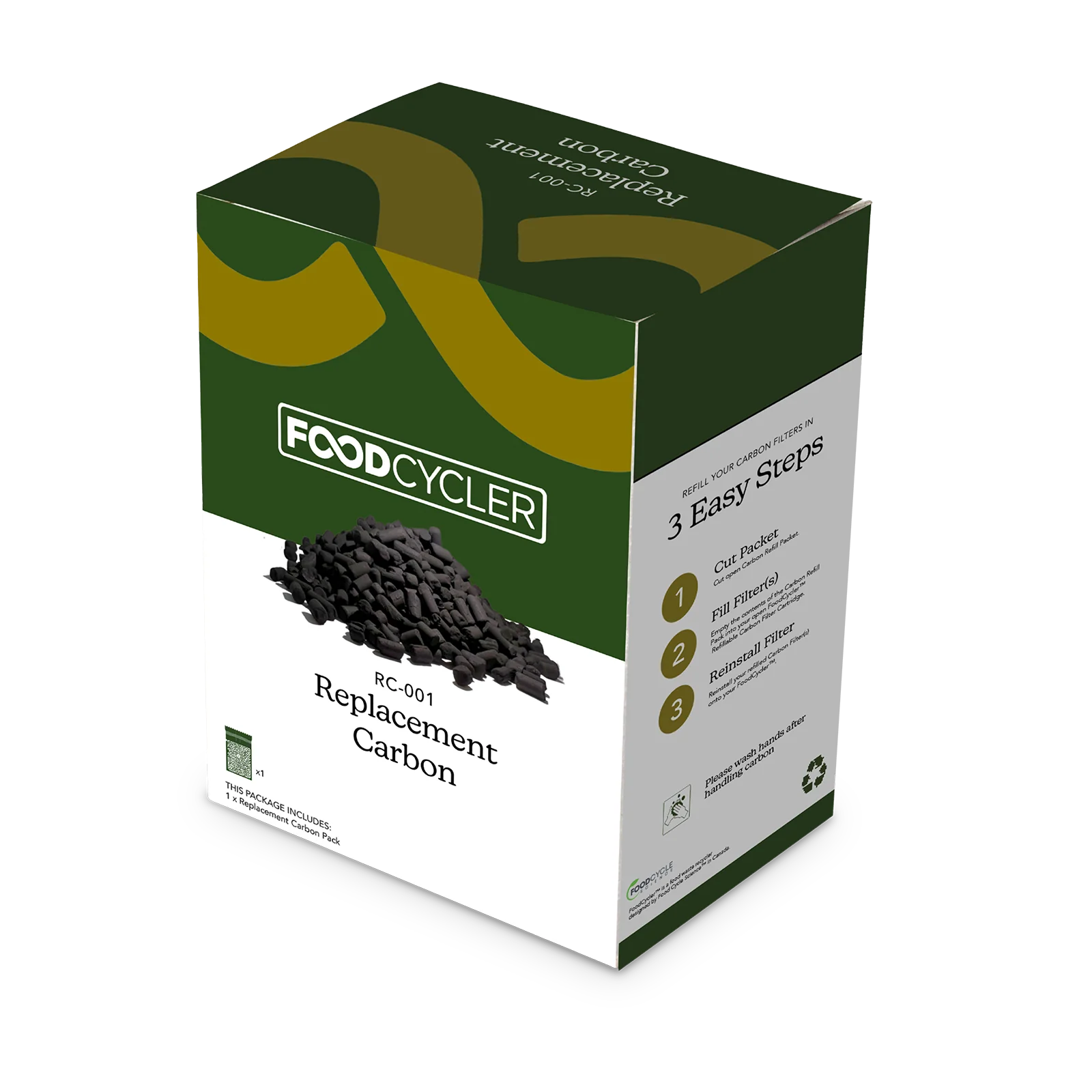 FoodCycler  - Pachet reîncărcare filtru cu carbon activ FoodCycler RC-001, compatibil Eco 3 / Eco 5