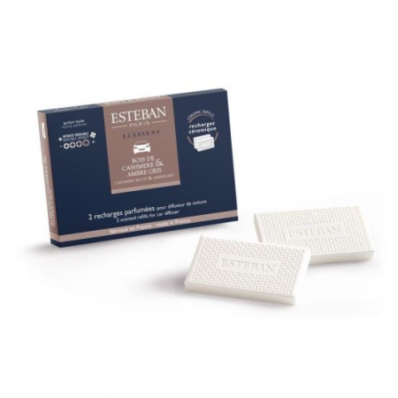 Rezerve pentru difuzoare si lumanari - Refil parfum pentru difuzor masina Cashmere Wood&Ambergris - Esteban Paris