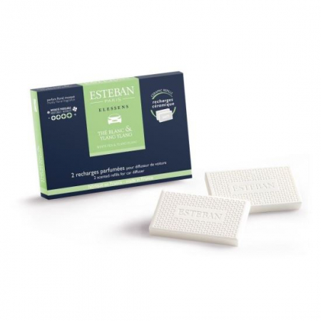 Rezerve pentru difuzoare si lumanari - Refil parfum pentru difuzor masina White Tea&Ylang Ylang - Esteban Paris