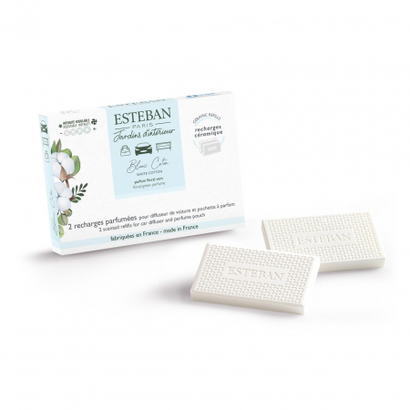 Rezerve pentru difuzoare si lumanari - Refil parfumat pentru difuzor masina White Cotton - Esteban Paris