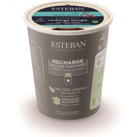 Rezerve pentru difuzoare si lumanari - Rezerva Lumanare Linen&Petitgrain - Esteban Paris