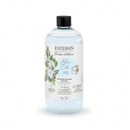 Rezerve pentru difuzoare si lumanari - Rezerva parfum 500ml White Cotton - Esteban Paris