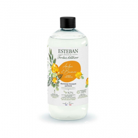 Rezerve pentru difuzoare si lumanari - Rezerva parfum 500ml Amber&Balms - Esteban Paris