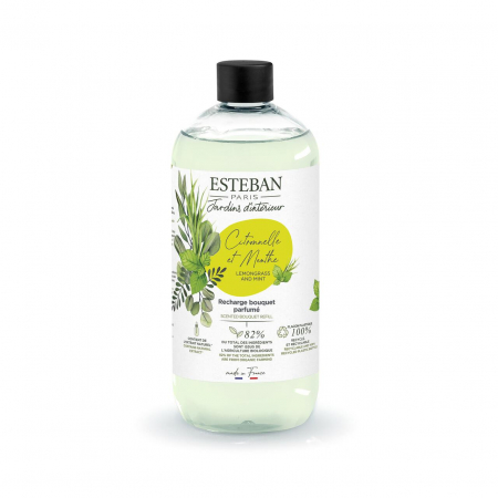 Rezerve pentru difuzoare si lumanari - Rezerva Parfum 500ml Lemongrass&Mint - Esteban Paris