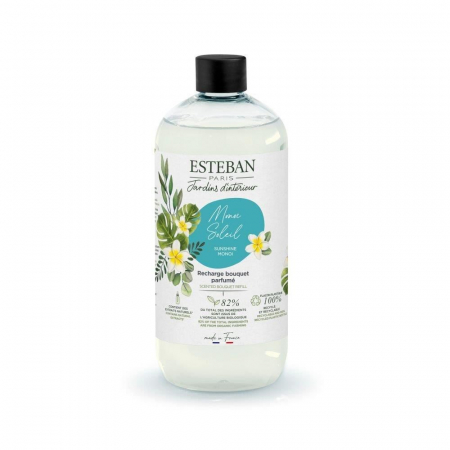 Rezerve pentru difuzoare si lumanari - Rezerva parfum 500ml Sunshine Monoi - Esteban Paris
