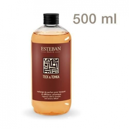 Rezerve pentru difuzoare si lumanari - Rezerva Parfum 500ml Teck&Tonka - Esteban Paris