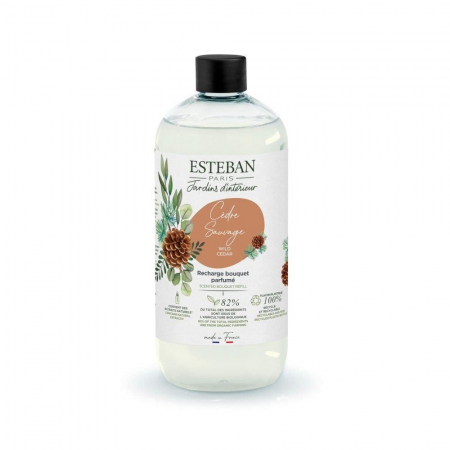 Rezerve pentru difuzoare si lumanari - Rezerva parfum 500ml Wild Cedar - Esteban Paris