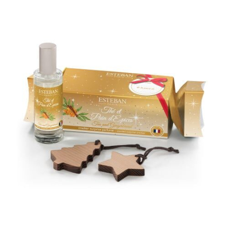 Toate produsele - Set 2 decoratiuni si spray parfum 30 ml Ceai si turta dulce - Esteban Paris