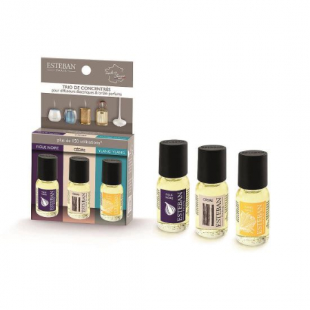 Set 3 esente ulei Figue Noire-Cedre-Ylang Ylang - Esteban Paris