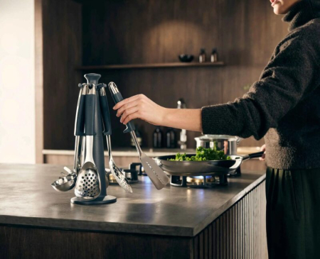 Accesorii bucătărie - Set 6 Ustensile Bucatarie cu Suport Inox - Joseph&Joseph