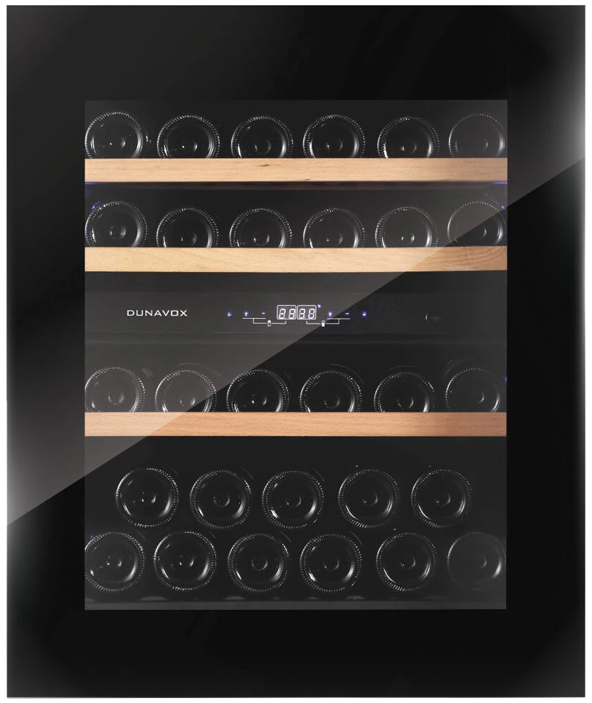 Vitrină de vin încorporabilă Dunavox DAVG-32.80DB.TO Glance, 2 zone, 32 sticle, 71,5 cm, clasa G, negru [1]