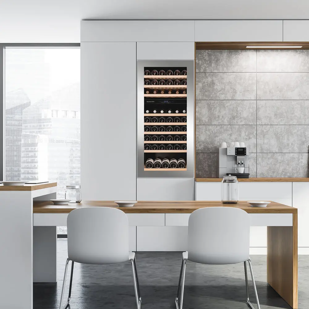 Vitrină de vin încorporabilă Dunavox DAVG-72.185DSS.TO Glance, 2 zone, 72 sticle, 123,4 cm, clasa G, inox [2]