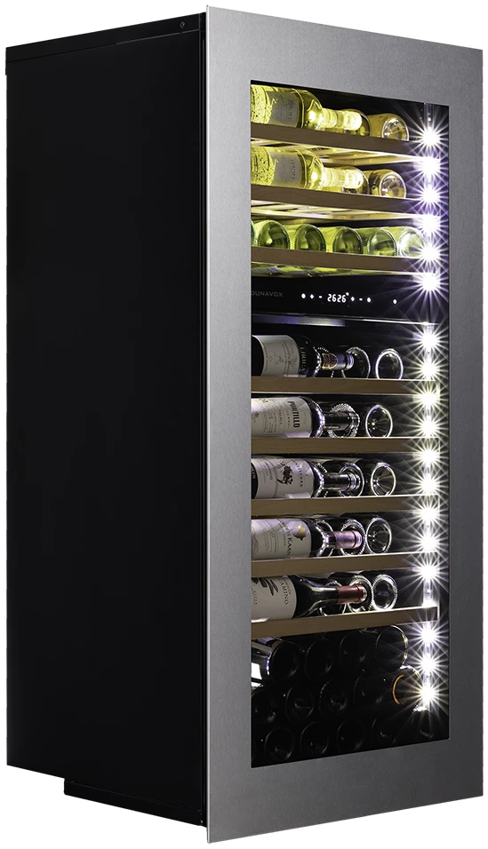 Vitrină de vin încorporabilă Dunavox DAVG-72.185DSS.TO Glance, 2 zone, 72 sticle, 123,4 cm, clasa G, inox [5]