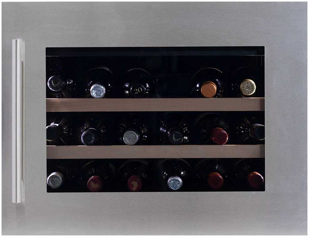 Vitrine de vin Dunavox  - Vitrină de vin încorporabilă Dunavox DAVS-18.46SS Soul, 1 zonă, 18 sticle, 45,5 cm, clasa G, inox