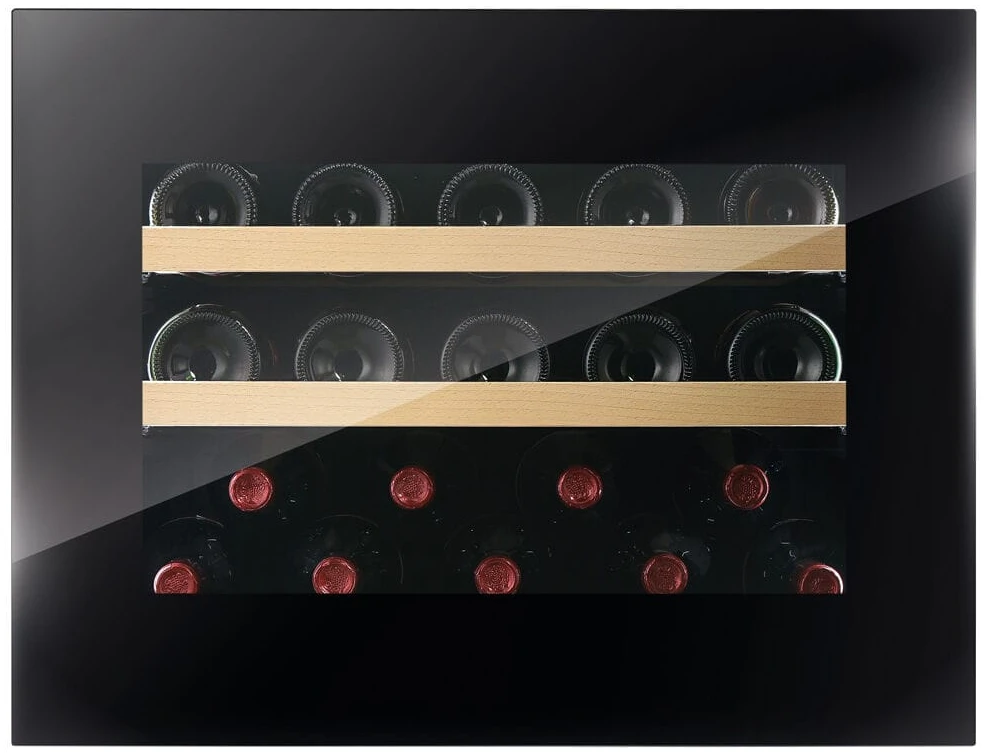 Vitrine de vin Dunavox  - Vitrină de vin încorporabilă Dunavox DVH-19.50B.TO Horizon, 1 zonă, 19 sticle, 45,5 cm, clasa F, negru