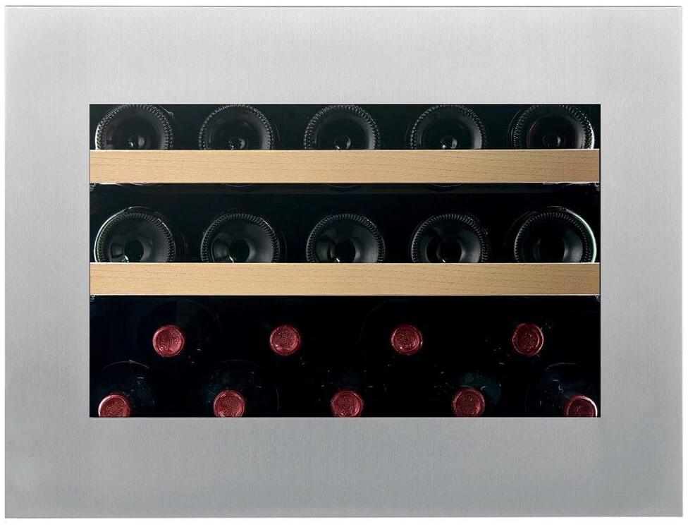 Vitrine de vin Dunavox  - Vitrină de vin încorporabilă Dunavox DVH-19.50SS.TO Horizon, 1 zonă, 19 sticle, 45,5 cm, clasa F, inox