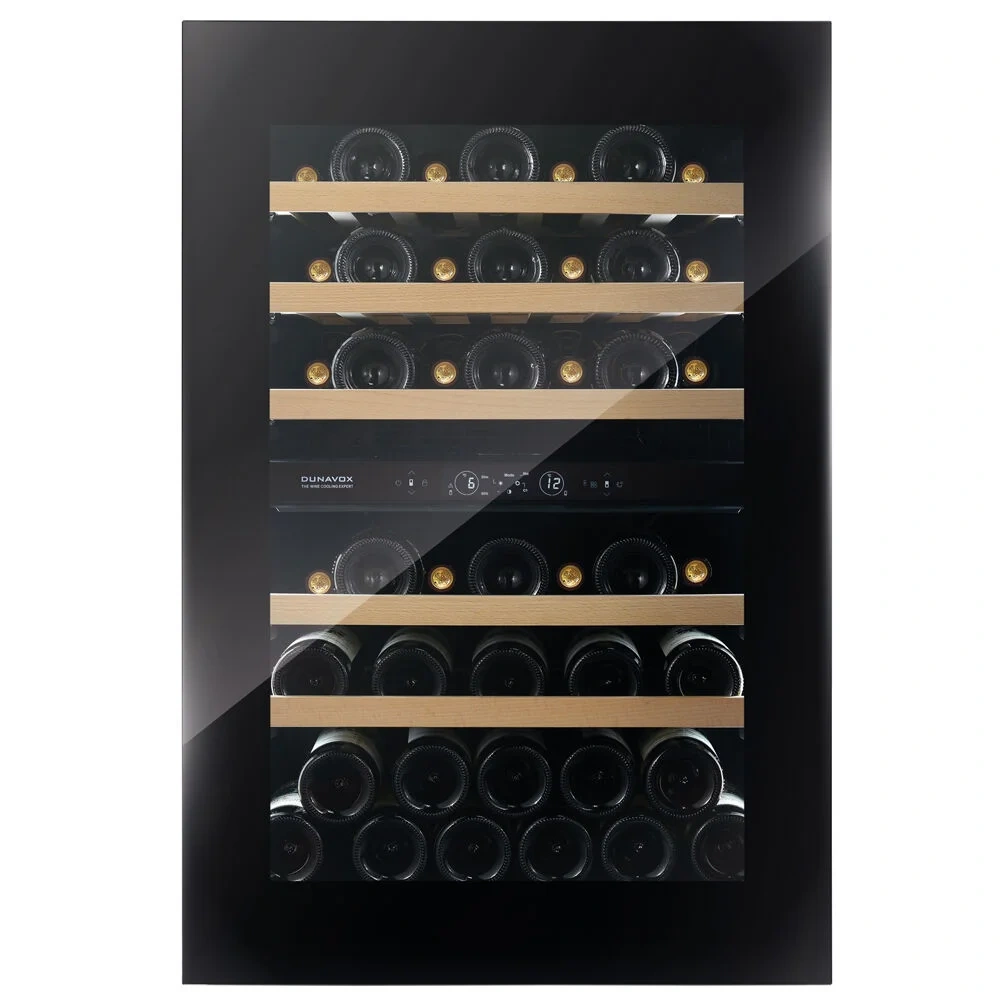 Vitrine de vin Dunavox  - Vitrină de vin încorporabilă Dunavox DVH-44.120DC.TO Horizon, 2 zone, 44 sticle, 88,2 cm, clasa F, culoare RAL personalizabilă