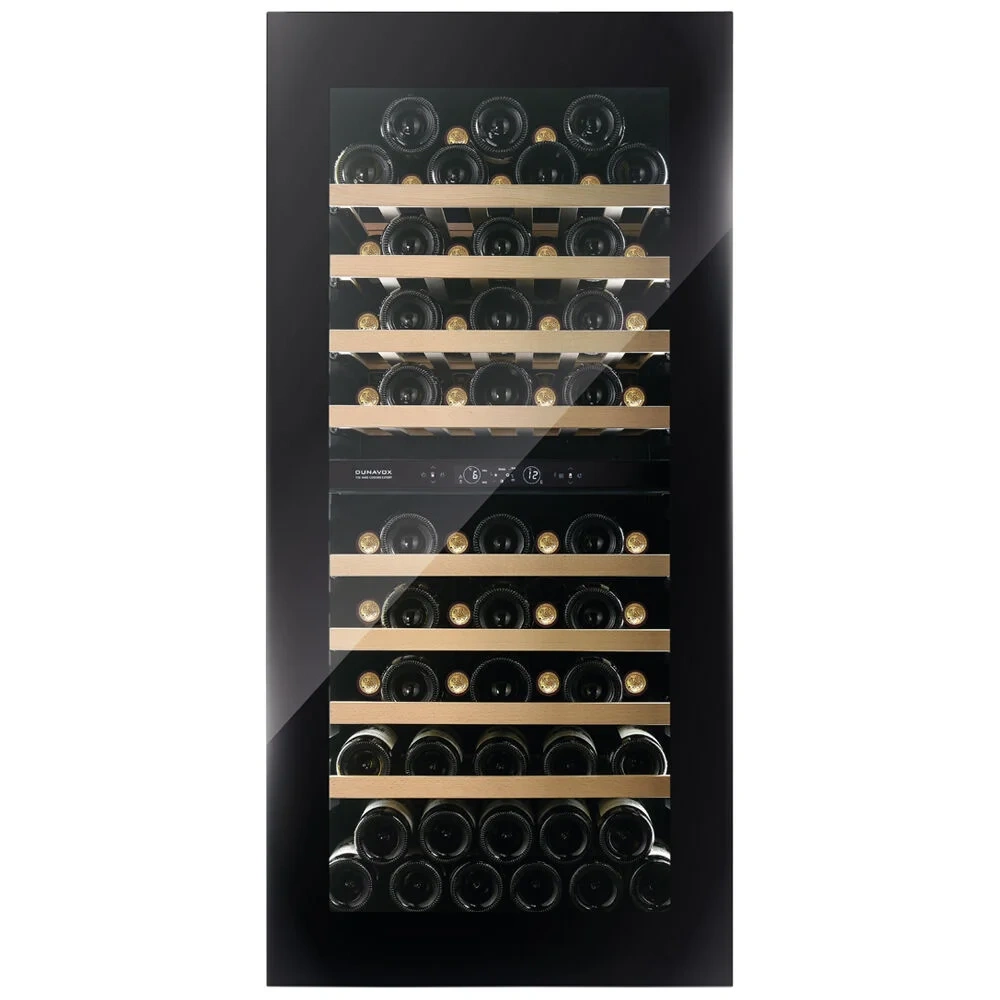 Vitrine de vin Dunavox  - Vitrină de vin încorporabilă Dunavox DVH-70.185DC.TO Horizon, 2 zone, 70 sticle, 123,5 cm, clasa F, culoare RAL personalizabilă
