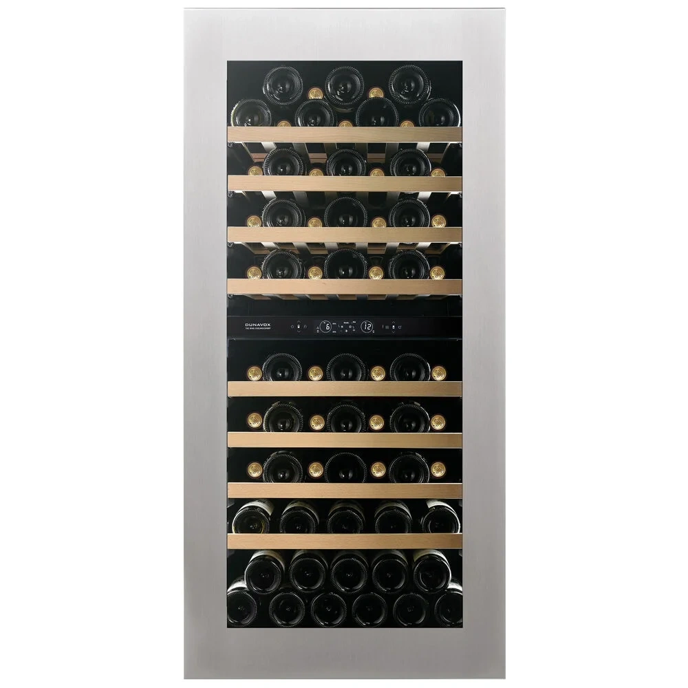 Vitrină de vin încorporabilă Dunavox DVH-70.185DMB.TO Horizon, 2 zone, 70 sticle, 123,5 cm, clasa F, negru mat [7]