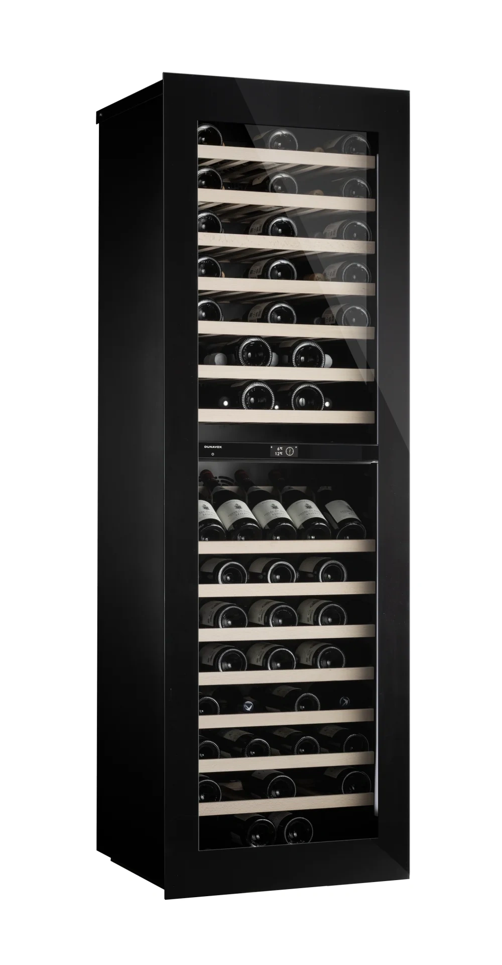 Vitrină de vin încorporabilă Dunavox DVN-109.291DOP.TO Noble, 2 zone, 109 sticle, 178,4 cm, clasa G, pentru panou de mobilier [5]