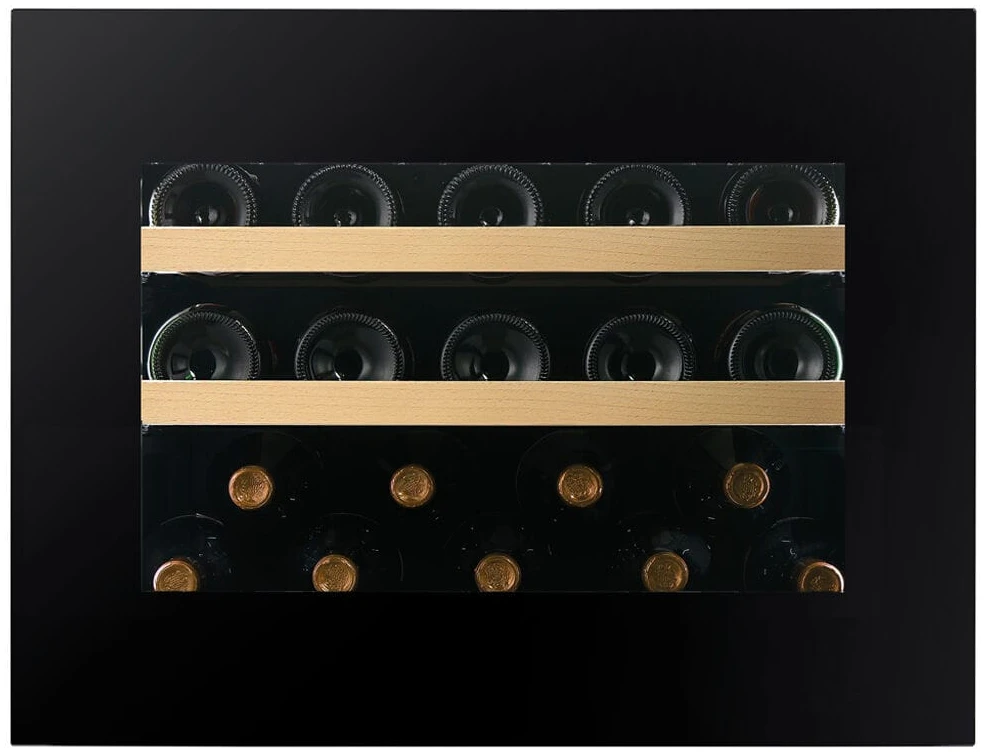 Vitrine de vin Dunavox  - Vitrină de vin încorporabilă Dunavox DVN-19.50B.TO Noble, 1 zonă, 19 sticle, 45,5 cm, clasa F, negru