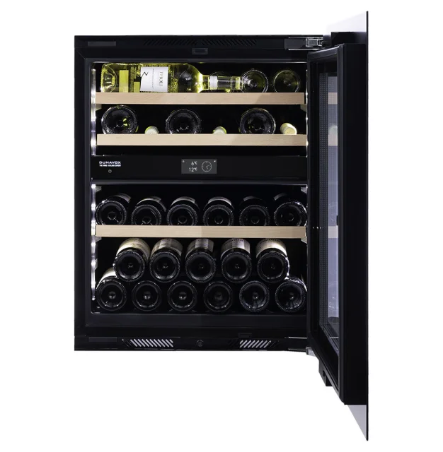 Vitrină de vin încorporabilă Dunavox DVN-32.85DB.TO Noble, 2 zone, 32 sticle, 71,5 cm, clasa F, negru [2]