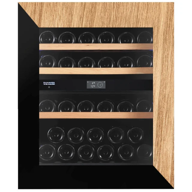 Vitrine de vin Dunavox  - Vitrină de vin încorporabilă Dunavox DVN-32.85DOP.TO Noble, 2 zone, 32 sticle, 71,5 cm, clasa F, pentru panou de mobilier