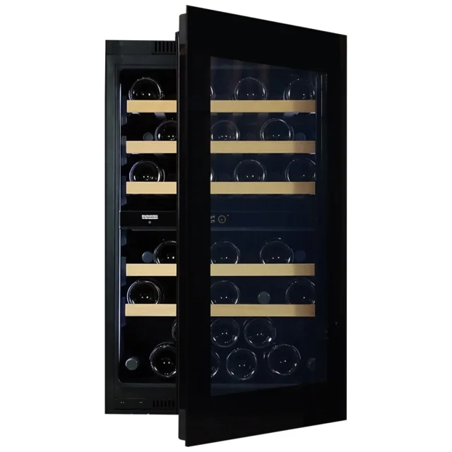 Vitrină de vin încorporabilă Dunavox DVN-56.146DB.TO Noble, 2 zone, 56 sticle, 105,5 cm, clasa F, negru [3]